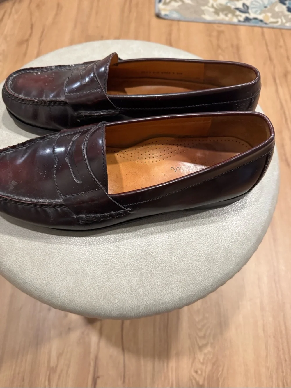 COLE HAAN MENS CLASSIC PENNY BROWN LEATHER LOAFERS STYLE 03504 SZ 9.5